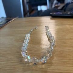 Beautiful Vintage 13 – 15 inch Necklace Sparkling Crystal Faceted Beads
