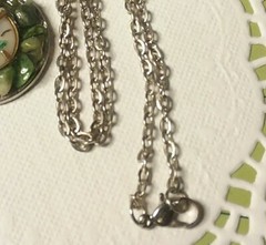 MaryBee Silver Tone 20″ Chain W/1″ Jade Chip Pendant Necklace 12-01-2021