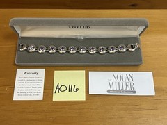 Nolan Miller Rhodium Plated Purple Crystal Tanzanite Bracelet