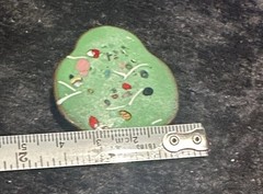 Vintage MCM BROOCH PIN Copper Enamel Abstract 1960s GREAT
