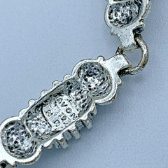 Avon 16-18 inch Silver Tone Blue Crystal Necklace 4-320