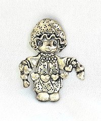 Sterling Silver Precious Moments Many Hearts Brooch Little Girl Mexico PMI VTG