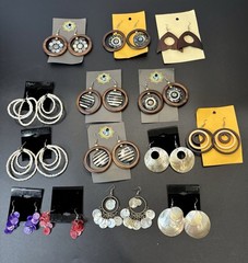Lot of Jewelry Vintage To Modern Earrings Rhinestone, Sterling, Turquoise & More
