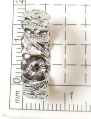Antique Art Deco Diamond 14KW Eternity Wedding Band Ring Size 5.75 UK-L 6.25MM