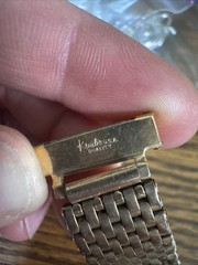 Vintage Rare Signed Kreisler Buckle Bracelet In Gold Tone