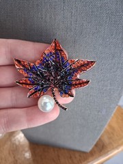 Colorful Leaf brooch