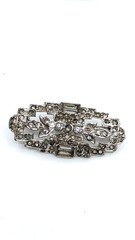 Vintage Rhinestone Brooch Lot 3 Pc Silver Tone AB Crystal Mixed Styles (READ)