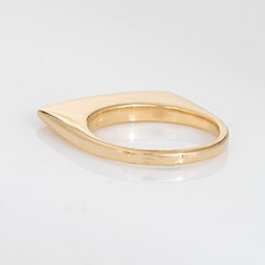 70s Diamond Square Ring Sz 5 Stacking Band Vintage 14k Yellow Gold Fine Jewelry