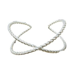 NWT Clair’s Silver Tone ROPE Style FASHION CUFF BRACELET One Size Fits All