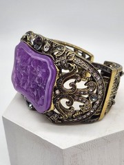 Retired Vintage Heidi Daus Dynasty Bangle Bracelet and Ring Set