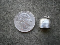 Geneva (?) Cow Bell Nice Tinkle Vintage Silvertone Bracelet Charm Pendant 1.6g