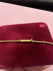 Antique 10K Gold 14″Curb Link Chain Necklace Barrel Clasp Vintage Victorian