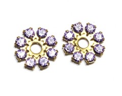 Vintage 10MM Amethyst CZ Seed Flower Jackets for Earrings Use with Any Studs