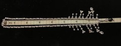 Vintage Silver tone Black Onyx Clear Cubic Zirconia Elegant Statement Necklace