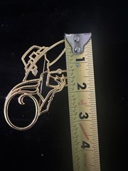 Vintage JJ Jonette Lady Remington Brooch Pin Gold Tone Signed