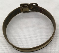 Vintage Solid Copper/Brass & Inlaid Mother of Pearl Shell Bangle Bracelet