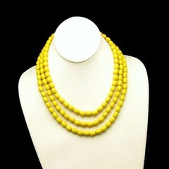 Vintage Jewelry Lot 6 Very Long Bead Necklaces Various Colors