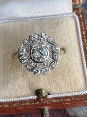 Vintage Style Edwardian Lab Created Diamond In 925 Sterling Silver Gifted Ring