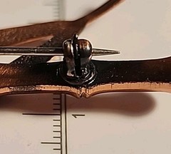 Matisse Renoire Vintage Copper Bamboo Brooch