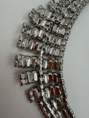 Vintage Necklace Light Purple Clip On Earrings Estate Lot Matching Baguette PJ
