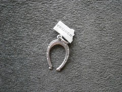 Montana Lucky Horseshoe Vintage Sterling Silver Bracelet Charm Pendant 1.1g