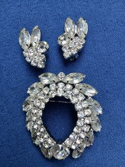 *Confirmed* Juliana Brooch And Earings Set In Clear Rhinestone #4130