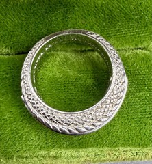 Vtg Judith Ripka Sterling Silver Channel Set Lab Ruby & CZ Ring Sz 5.75