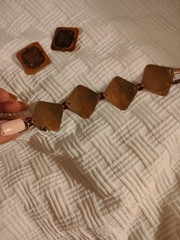 Copper Bracelet And Earrings Set Vintage 90 grams