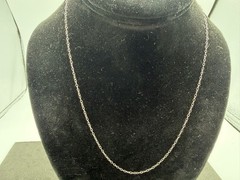 0.73g Vintage Sterling Silver 925 Oval Link Chain Necklace 18 in M