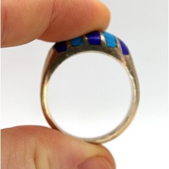 Taxco TC-104 Sterling Silver Inlay Ring