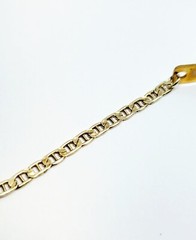 Vermeil 925 Sterling Silver Anchor Mariner Link Chain ID Bracelet 7.25″ (52)