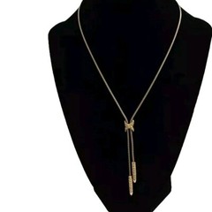 Vintage Artristry T.M Gold Tone Lariat Design Chain Collar Necklace