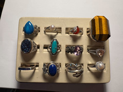 Lot of Vintage Sterling Silver Rings in Various Sizes, styles and stones