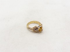 Designer $10,000 5ct Natural Yellow Sapphire VS G Diamond 18k Gold Ring 11g