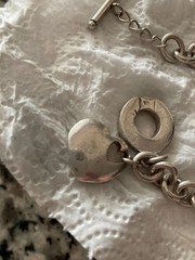Antique 0.925 Sterling Silver Chain Heart Toggle Closure 73.1 grams 20 Inches