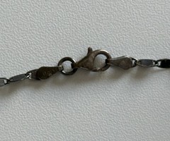 Vintage 925 Sterling Silver Mariner Chain 11” Bracelet Deep Oxidized 2.5mm ITALY