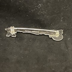 Skeleton Key Towle Sterling Silver Brooch Bar Pin Rampant Lion Signed