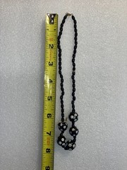 Vintage Czech Glass Polka Dot Bead Necklace