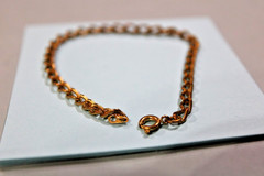 Vintage Gold Tone Double Link Curb Chain Bracelet Minimalist Charm Starter