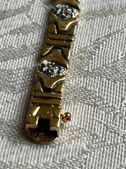 Vintage FAS 925 Sterling Silver Tennis Bracelet Push to Lock Safety Latch 7″