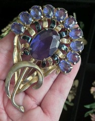 Absolutely stunning large 40s Statement Piece Pot Metal Brooch