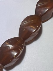 Great Vintage Cognac Natural Baltic Amber Carved Faceted Graduated Necklace
