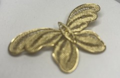 Vintage Butterfly Bug Filigree 2.5 inches GoldTone Fashion Brooch Pin ~Nice~