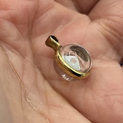 Vintage Mustard Seed Moving Pendant Charm Gold Tone Christian Faith 0.5”