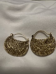 Sale Metropolitan Museum Of Art E-W Byzantine Gold Plated Pierced Earrings