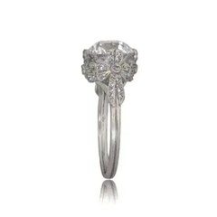 Pretty Art Deco Style Round Cut Lab Created Diamond 925 Silver Birthday Ring