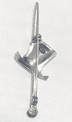 Vintage Silver Tone Mini Top Hat Bar Pin Brooch Clear Rhinestones Jabot