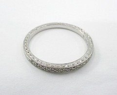 Art Deco Platinum Diamond Eternity Band Ring