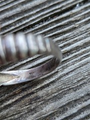 Vintage Pink Stone Sterling Silver Ring Art Deco Style 925 Size 7.75