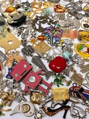 Lot Vtg & Modern Novelty Pendant Findings Charms Jewelry Craft Colorful Enamel